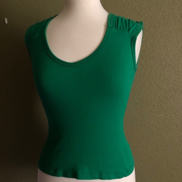 Emerald Green cap sleeve top by Energie - Picture 2 of 6